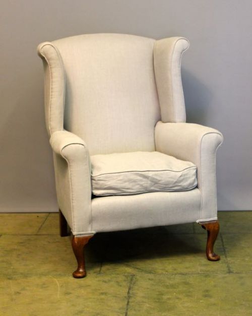Early 20thc. Walnut Wing Armchair