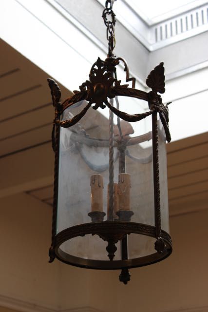 Circular Brass & Glass Lantern