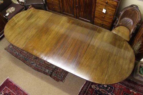 fig 1. 19thc. Two Pillar Mahogany Dining Table