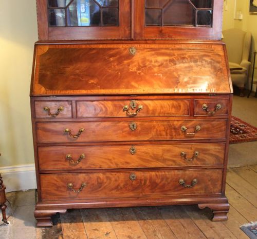 fig 1. 18thc. Mahogany Bureau Bookcase
of wonderful quality, colour & patina