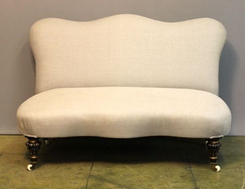 19thc. Armless Upholstered Sofa