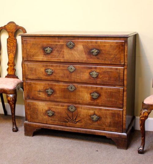 18thc. Walnut Secretaire Chest