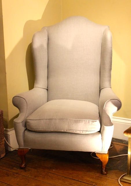 19thc Walnut Wing Armchair