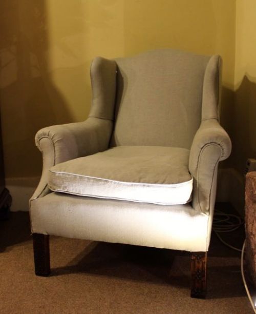 19thc Mahogany Wing Armchair