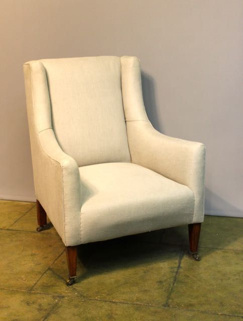 19thc Mahogany Small Winged Armchair