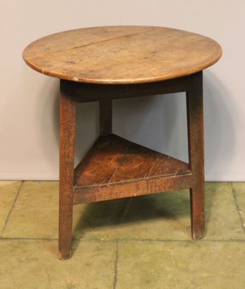 18thc Oak Cricket Table