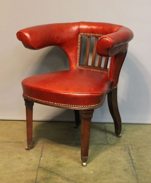 19thc. Mahogany Library Chair