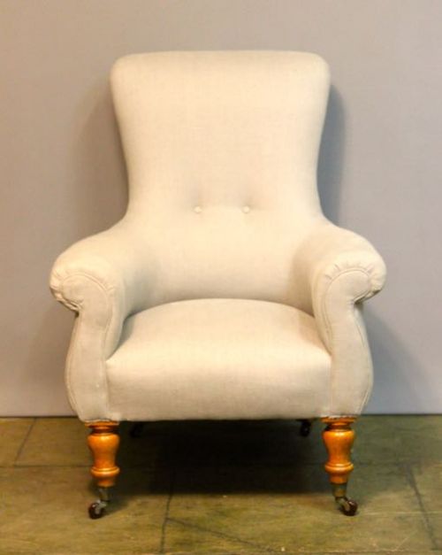 19thc. Satin Birchwood Armchair