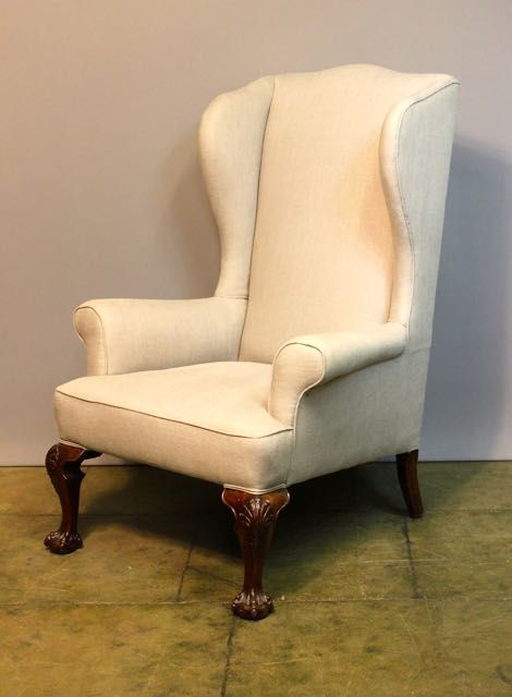 19thc. Walnut Wing Armchair