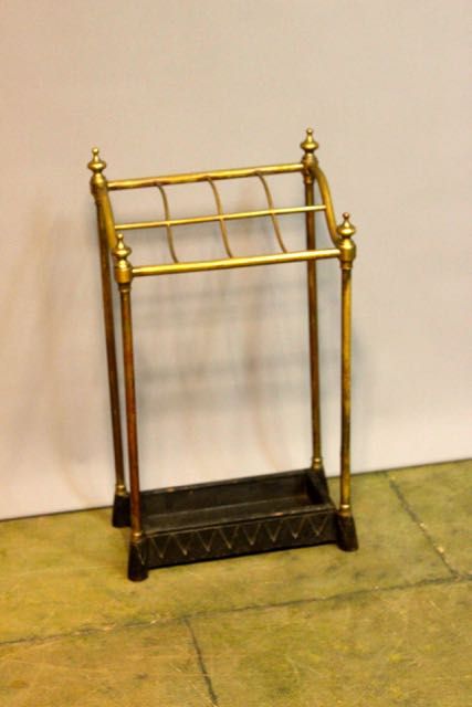 19thc. Brass & Iron Stick Stand