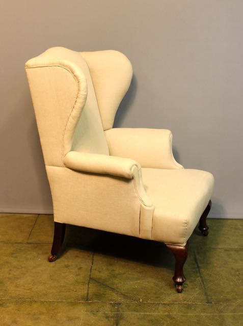 19thc. Walnut Wing Armchair