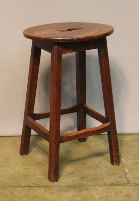 A Small 19thc. Fruitwood Stool