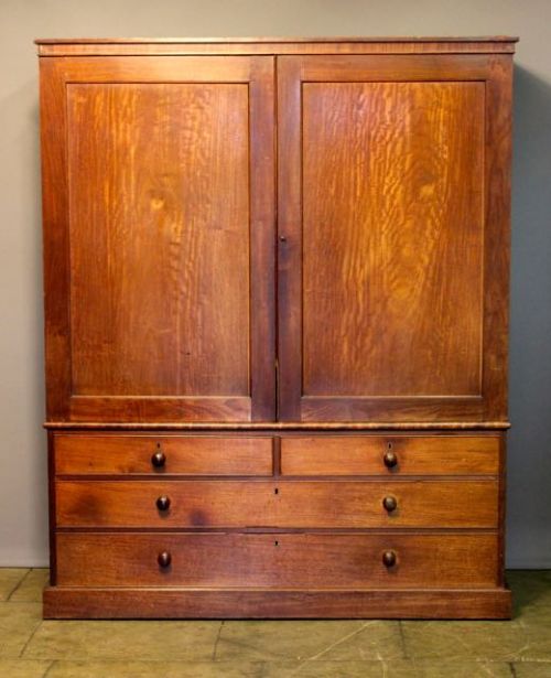 19thc. Mahogany Linen Press