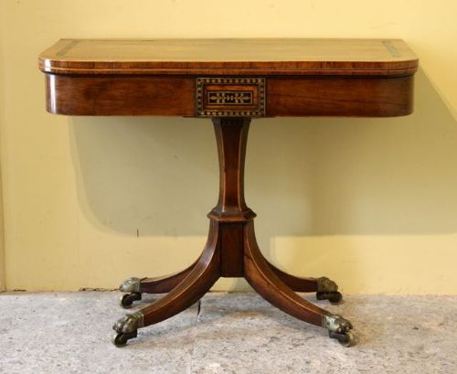 Early 19thc. Rosewood Card Table
