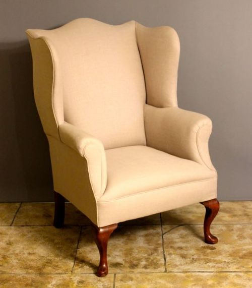 19thc. Walnut Wing Armchair