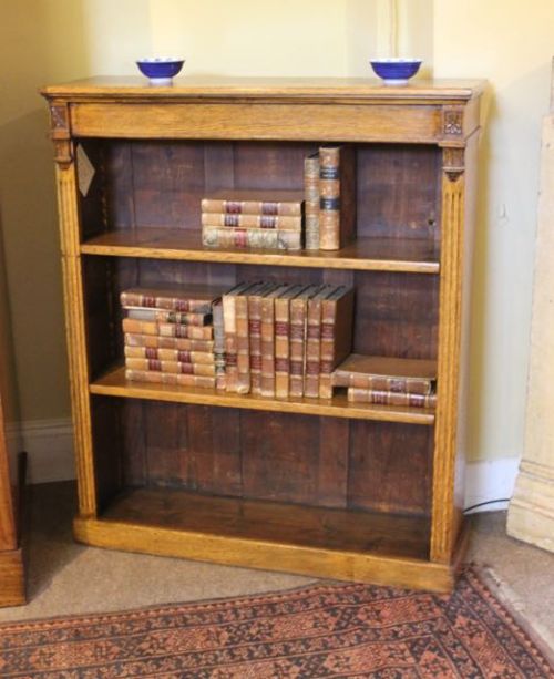 Late 19thc. Oak Open Bookcase