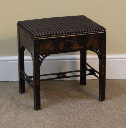 Late 19thc. Chinoiserie Stool