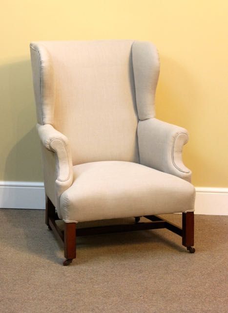Large 19thc. Mahogany Wing Armchair