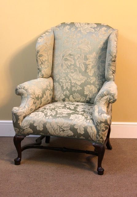 Large 19thc. Walnut Wing Armchair