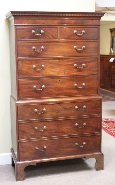 18thc. Mahogany Chest on Chest/tall Boy