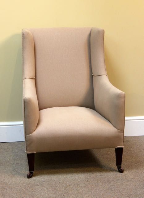 Late 19thc. Mahogany Wing Armchair
