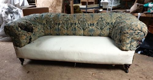 Late 19thc Walnut Chesterfield Sofa