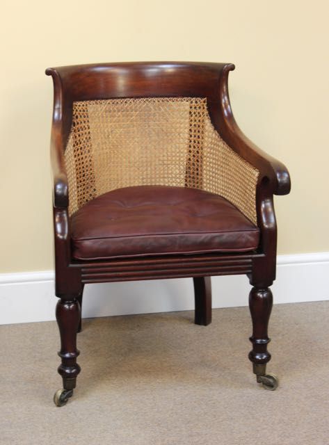 A Good 19thc Mahogany Bergere Chair