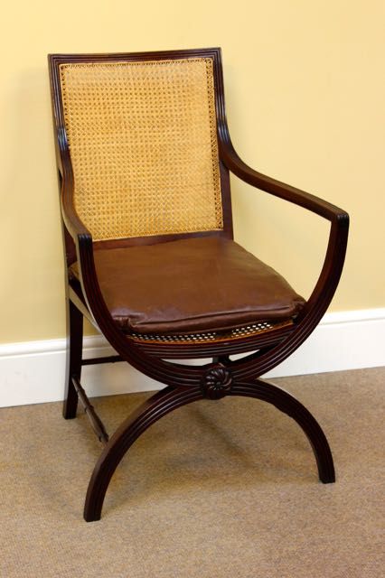 19thc Mahogany Caned Curate's Chair