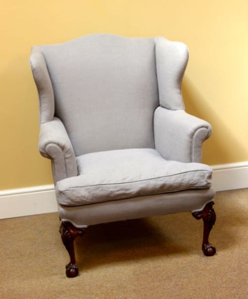 Late 19thc Walnut Wing Armchair