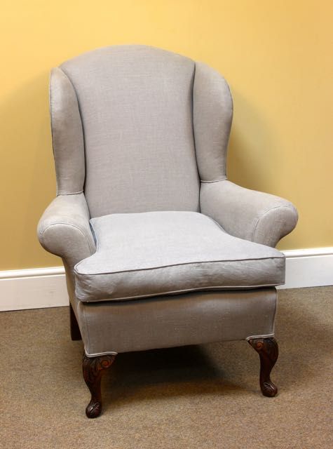 Late 19thc Walnut Wing Armchair