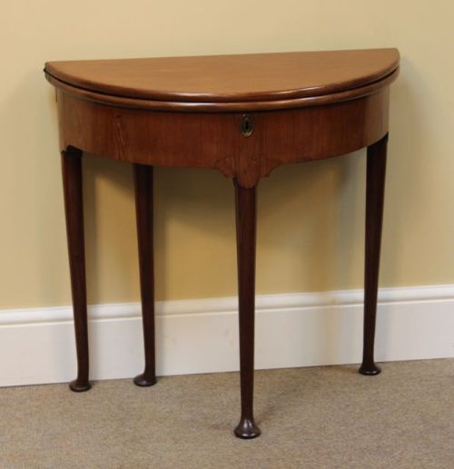 18thc Mahogany D Games Table