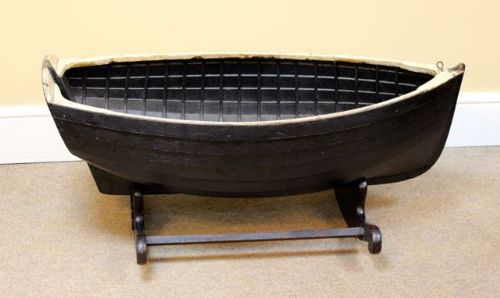 19thc Child’s Crib/cot in the Form of a Clinker-built Boat