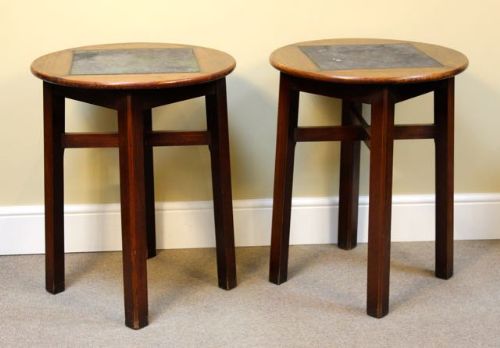 Pair of Oak Tavern Tables