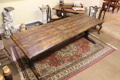 19thc Elm Refectory Table