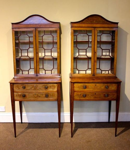 Pair of Late 19thc. Mahogany Cabinets