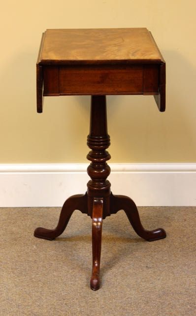 19thc Mahogany Pedestal Side Table