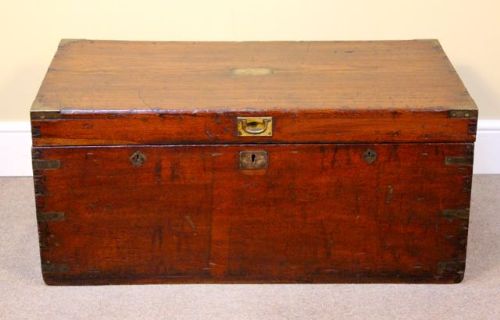 19thc. Teak Linen Chest