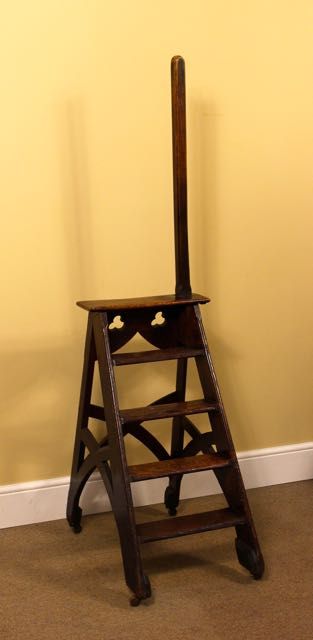 Set of 19thc. Oak Library Steps