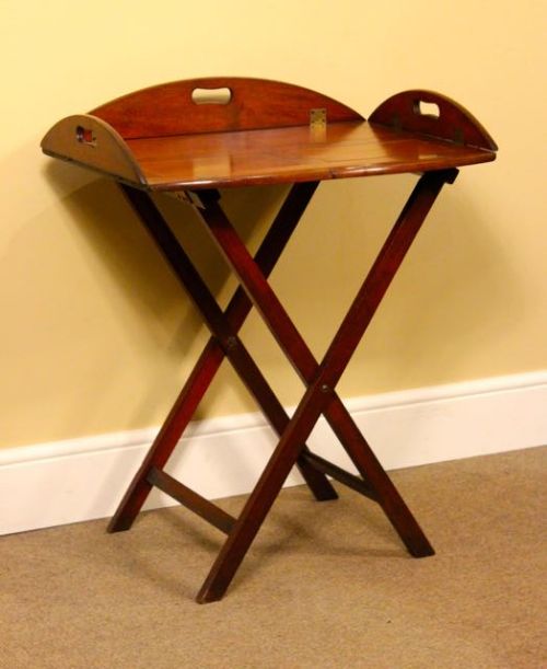 19thc. Mahogany Butler’s Tray on Stand