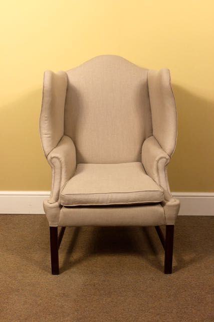 19thc. Mahogany Wing Armchair