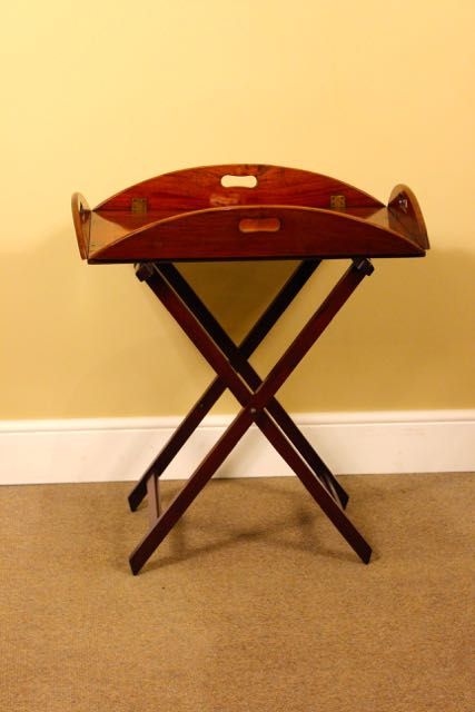 19thc. Mahogany Butler’s Tray on Stand