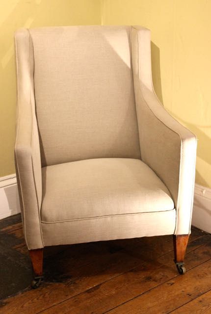19thc. Walnut Wing Armchair