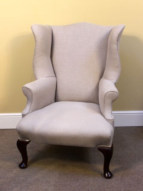 19thc Walnut Wing Armchair