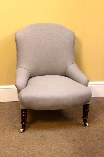 19thc. Walnut Upholstered Chair