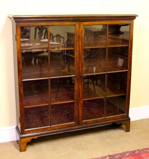19thc. Mahogany Glazed Bookcase