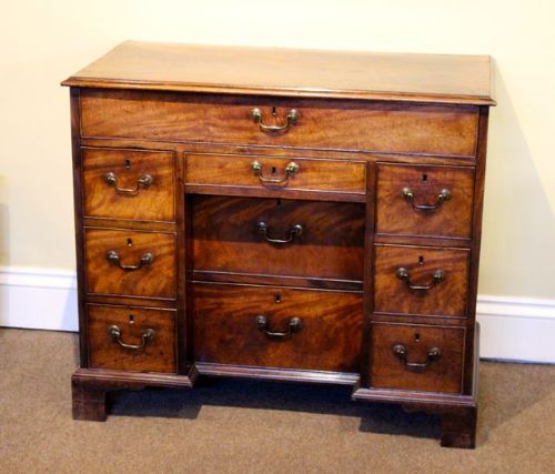 A Wonderful 18thc. Mahogany Knee Hole Desk