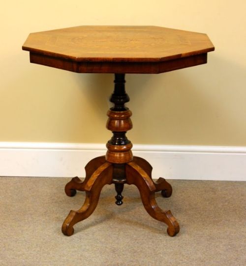 A 19thc. Italian Inlaid Walnut Centre Table