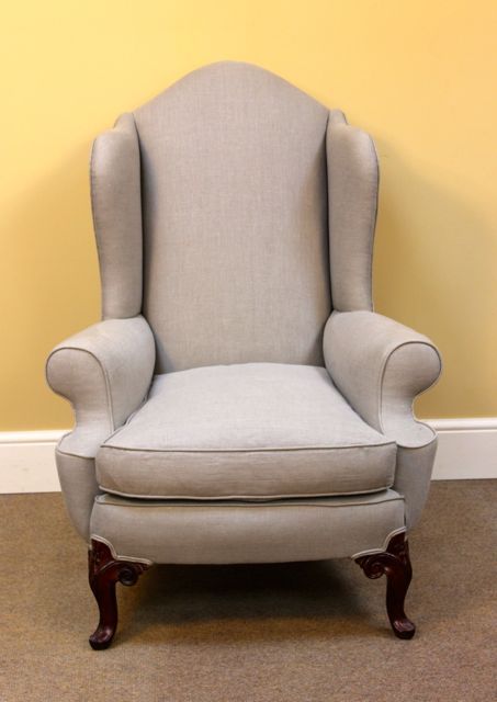 19thc. Walnut Wing Armchair