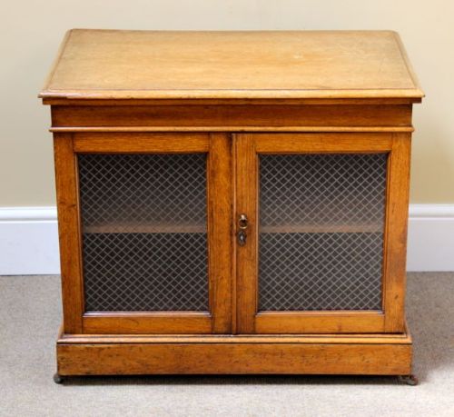 19thc. Small Oak Glazed Cabinet