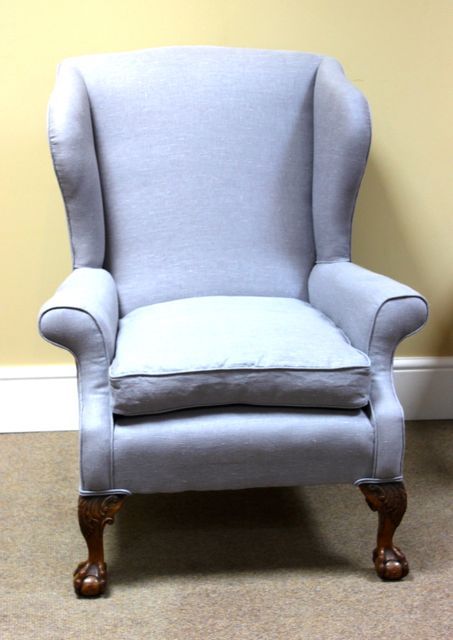 Late 19thc. Walnut Wing Armchair